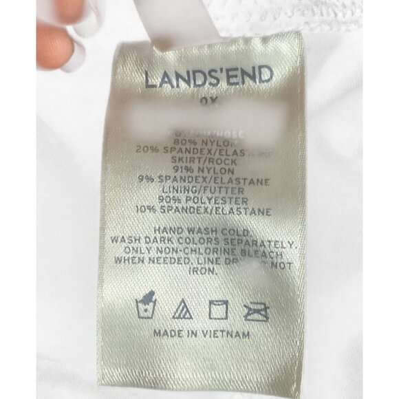 Lands End Black Modest Draped Skirted Leggings Women Size 0X Nylon Blend - Picture 4 of 6